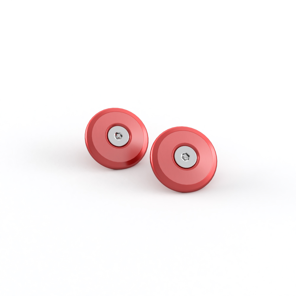 Bar End Finisher, Pair, Red photo 1