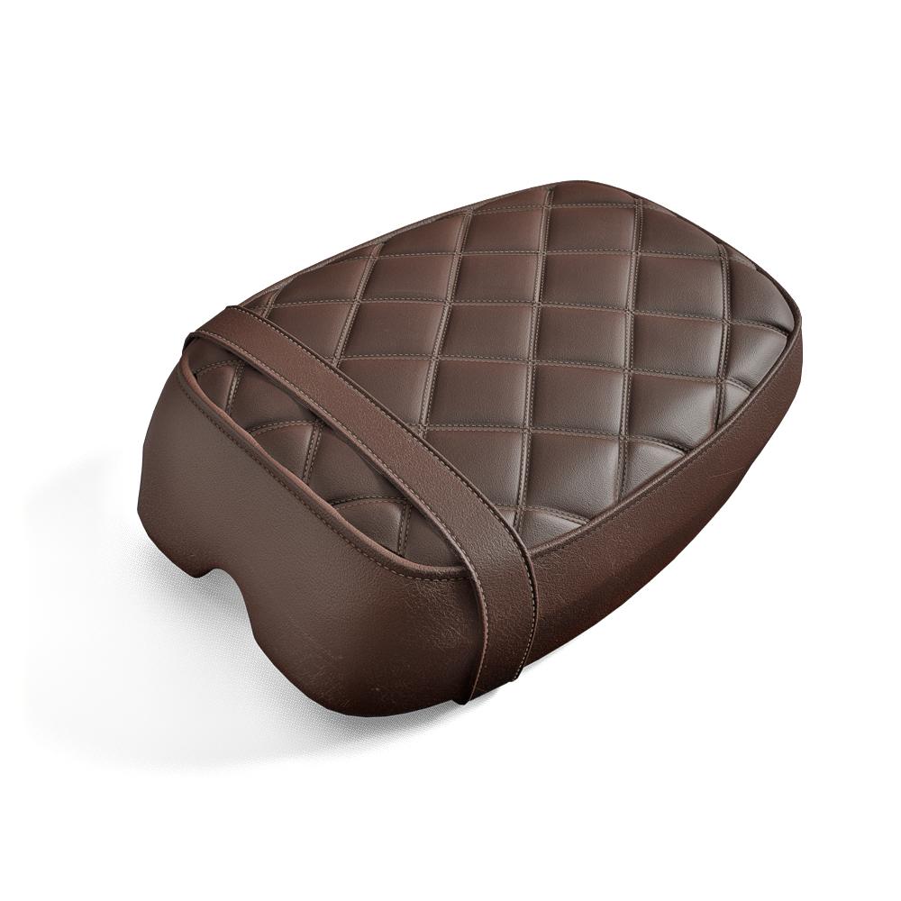 Pillion Seat, Quilted, Brown photo 1