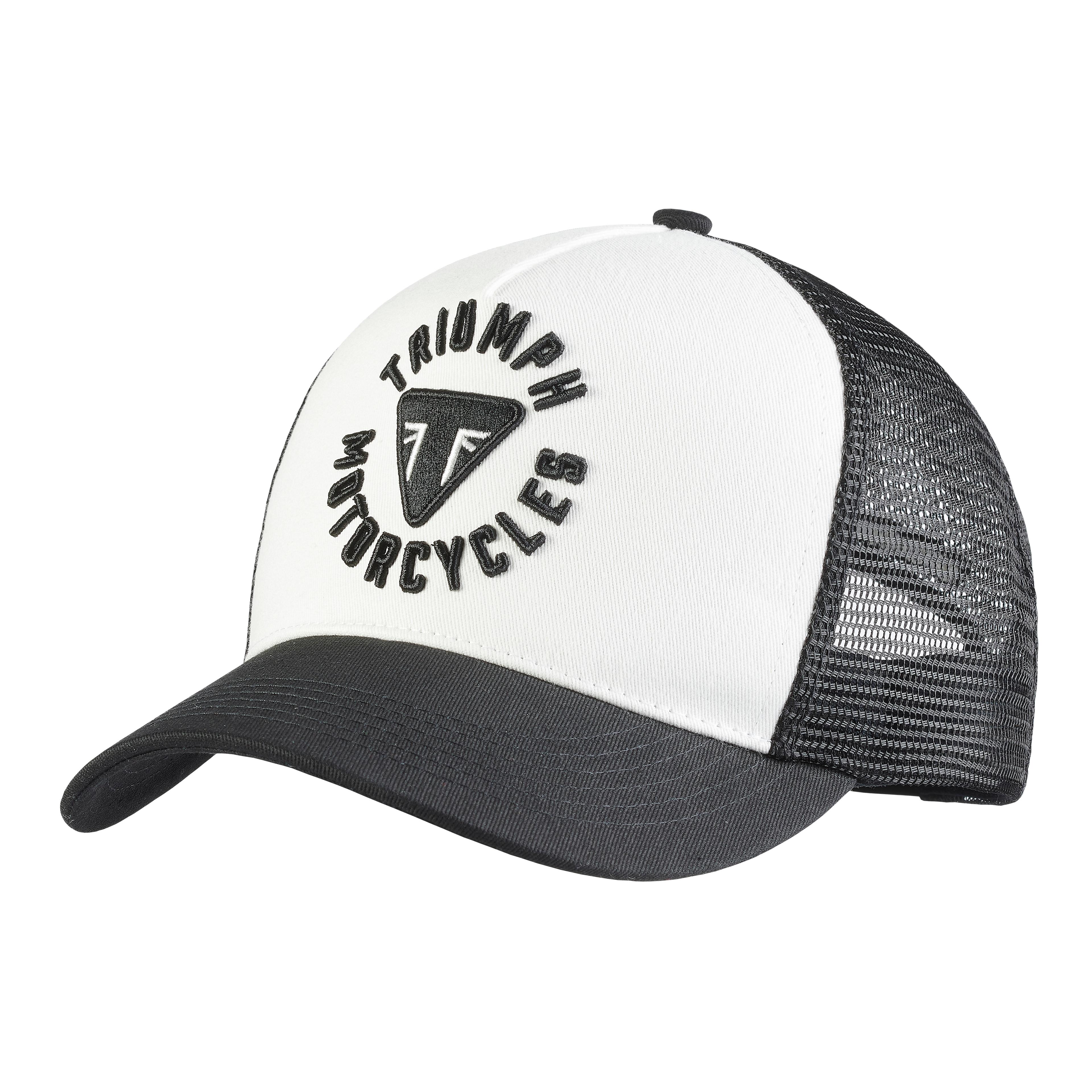 TAYLOR EMBROIDERED TRUCKER CAP BONE / BLACK image 1