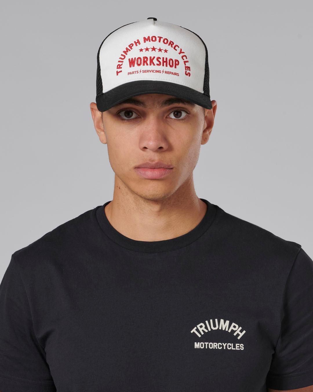 WORKSHOP TRUCKER CAP BONE / BLACK image 3