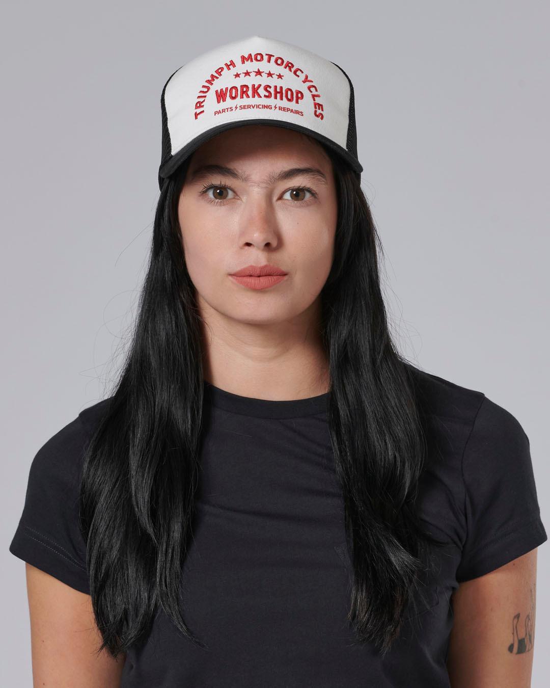 WORKSHOP TRUCKER CAP BONE / BLACK image 2
