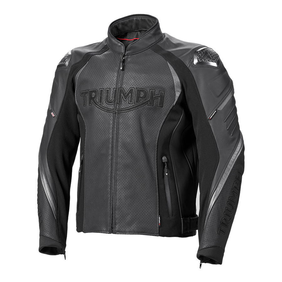 TRIPLE PERFORATED LEATHER JACKET M image 2