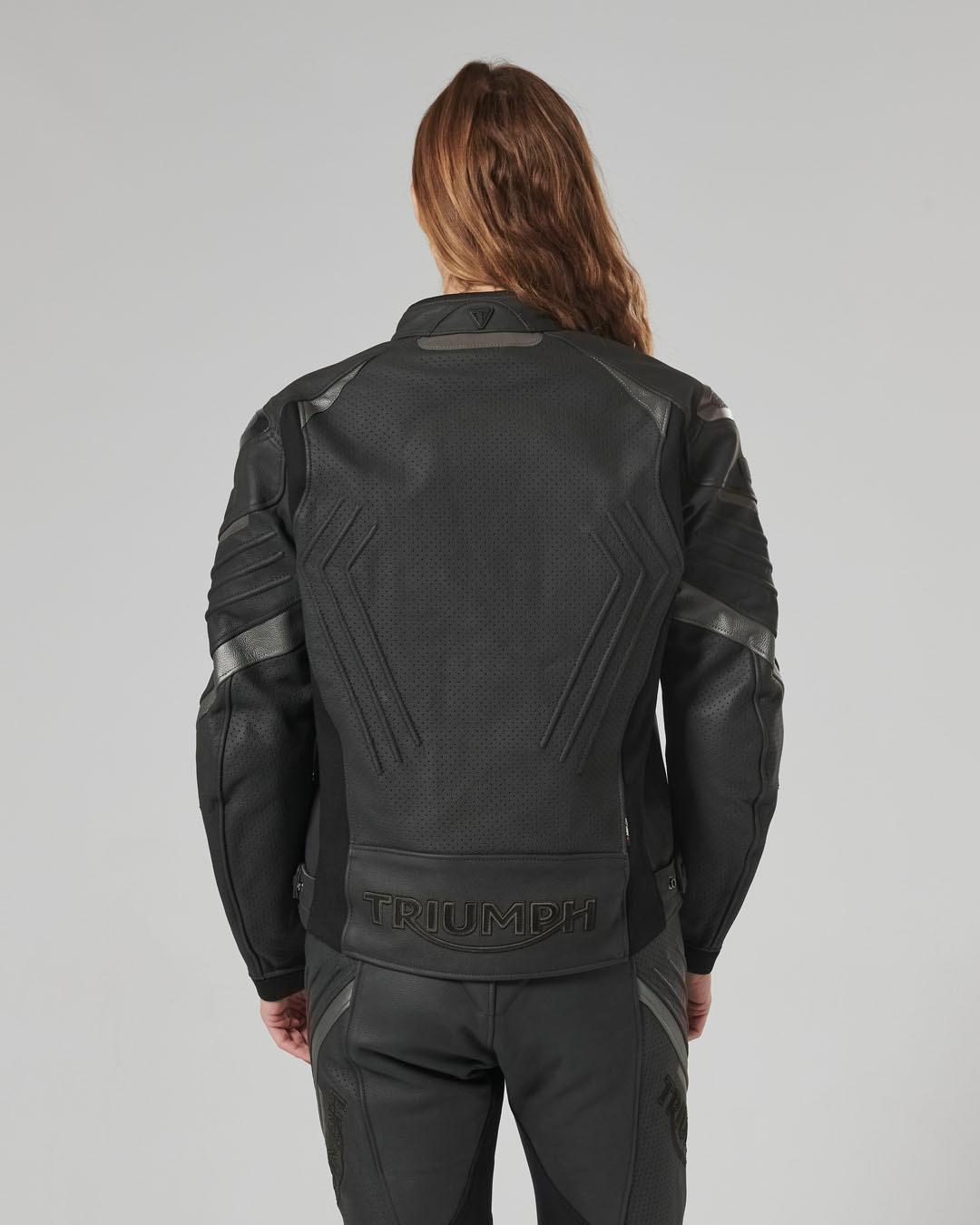 TRIPLE PERFORATED LEATHER JACKET M image 17