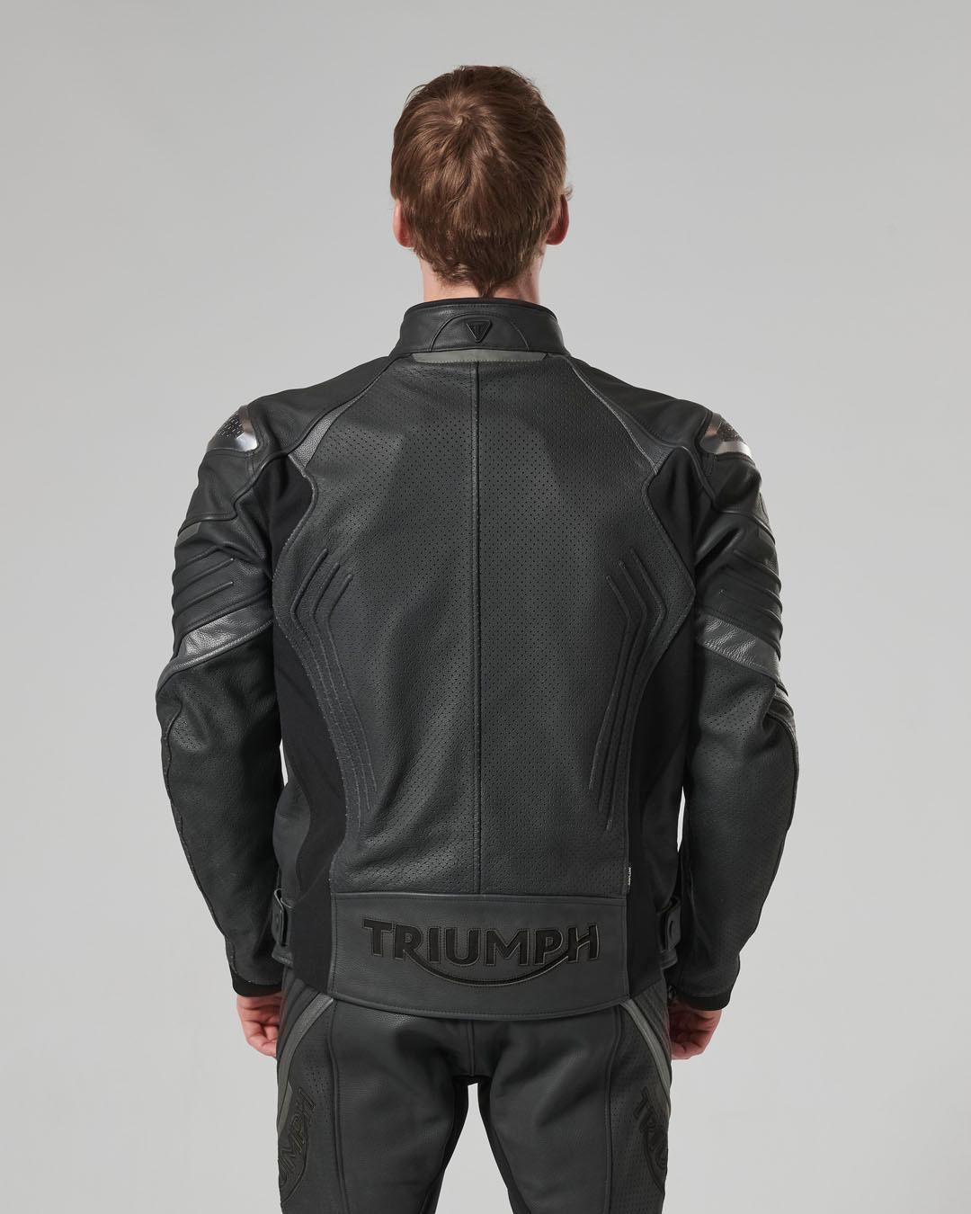TRIPLE PERFORATED LEATHER JACKET M image 13