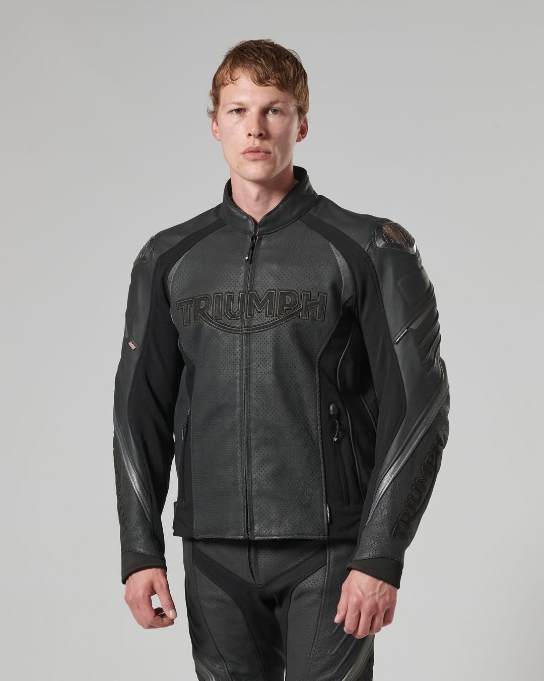TRIPLE PERFORATED LEATHER JACKET M image 18