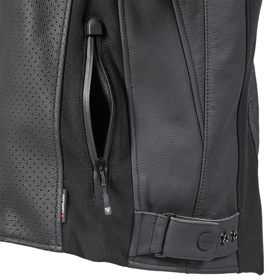 TRIPLE PERFORATED LEATHER JACKET M image 5