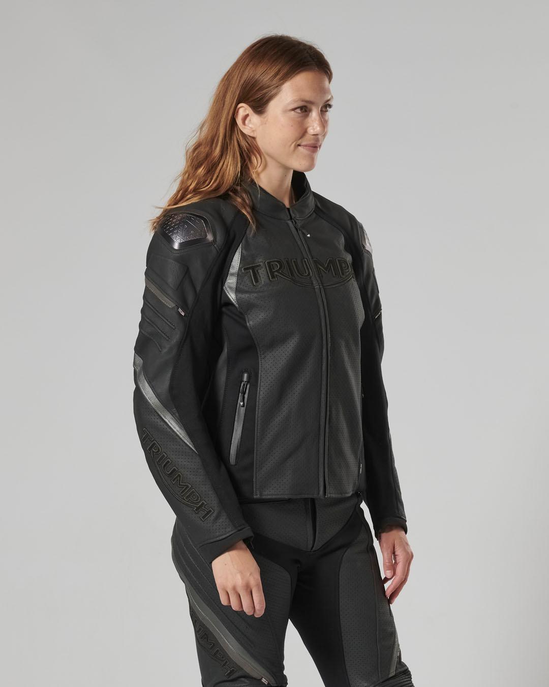 TRIPLE PERFORATED LEATHER JACKET M image 11