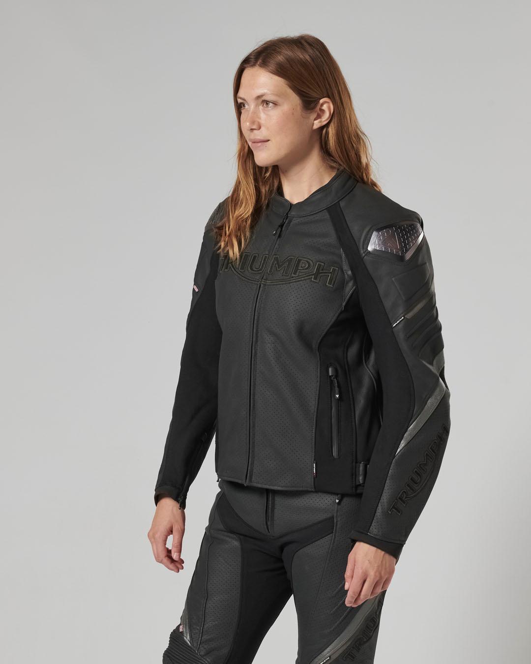 TRIPLE PERFORATED LEATHER JACKET M image 15