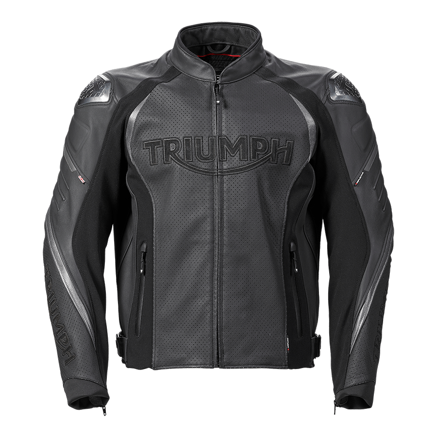 TRIPLE PERFORATED LEATHER JACKET M image 1