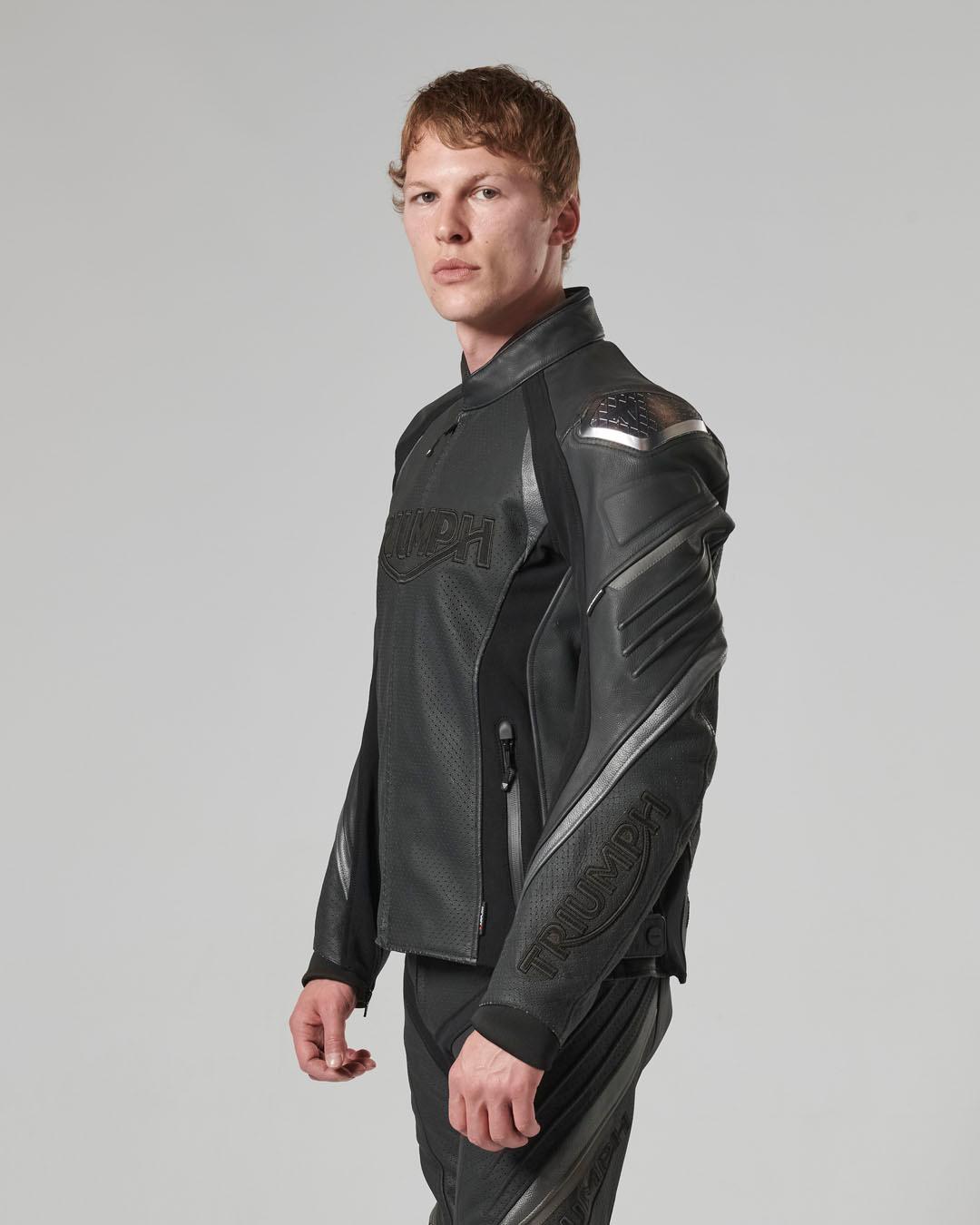 TRIPLE PERFORATED LEATHER JACKET XS image 10