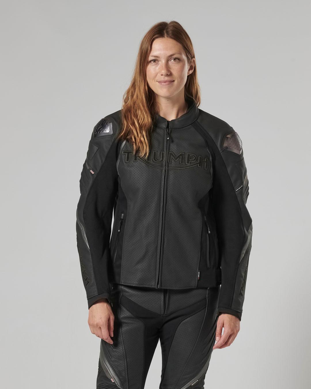TRIPLE PERFORATED LEATHER JACKET photo 8
