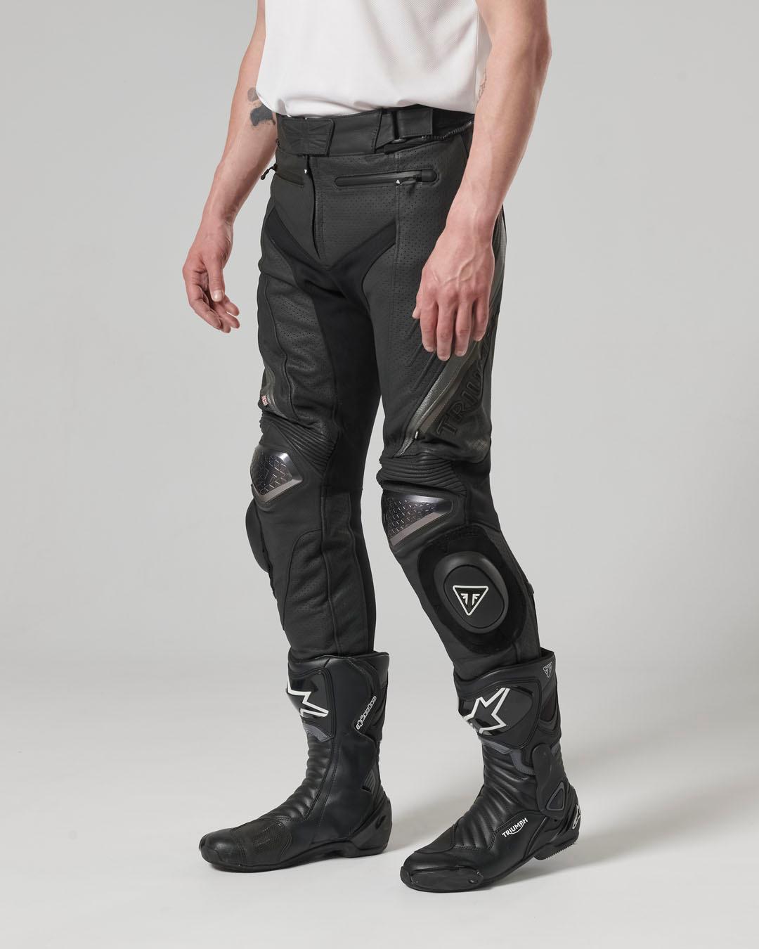 TRIPLE PERFORATED LEATHER PANTS 30 image 8