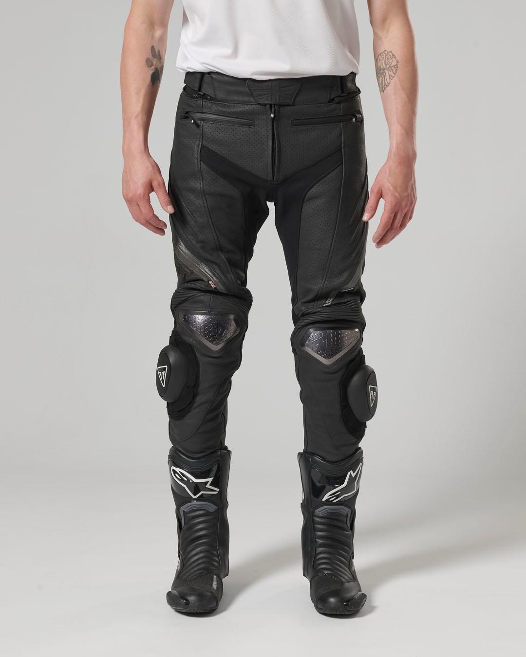 TRIPLE PERFORATED LEATHER PANTS 30 image 9