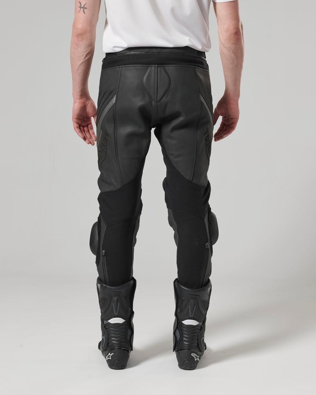 TRIPLE PERFORATED LEATHER PANTS 30 image 2