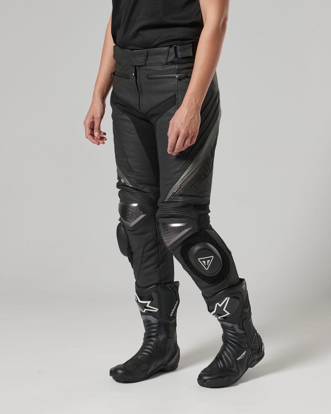 TRIPLE PERFORATED LEATHER PANTS 32 image 4