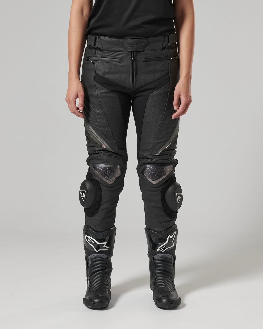 TRIPLE PERFORATED LEATHER PANTS 40 image 3