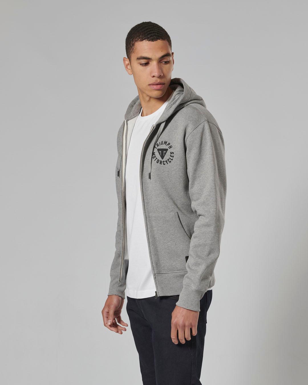 DIGBY FULL ZIP HOODY GREY MARL L image 6