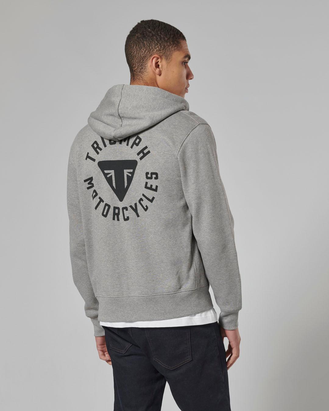 DIGBY FULL ZIP HOODY GREY MARL XL image 7