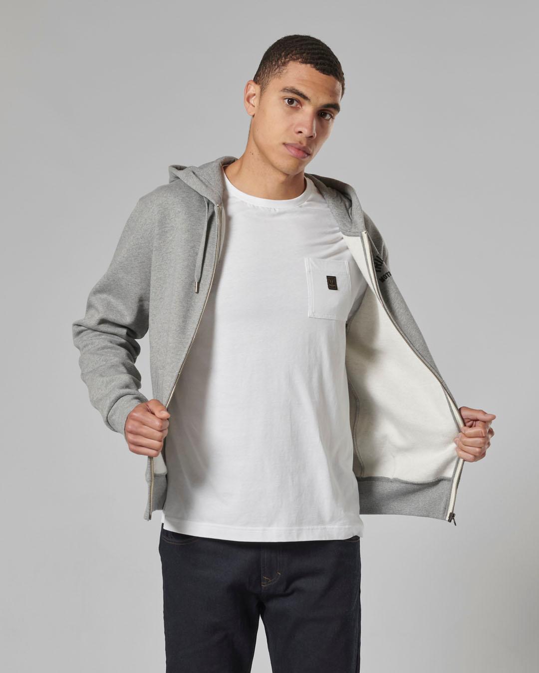 DOLAN FULL ZIP HOODIE GREY MARL S image 4