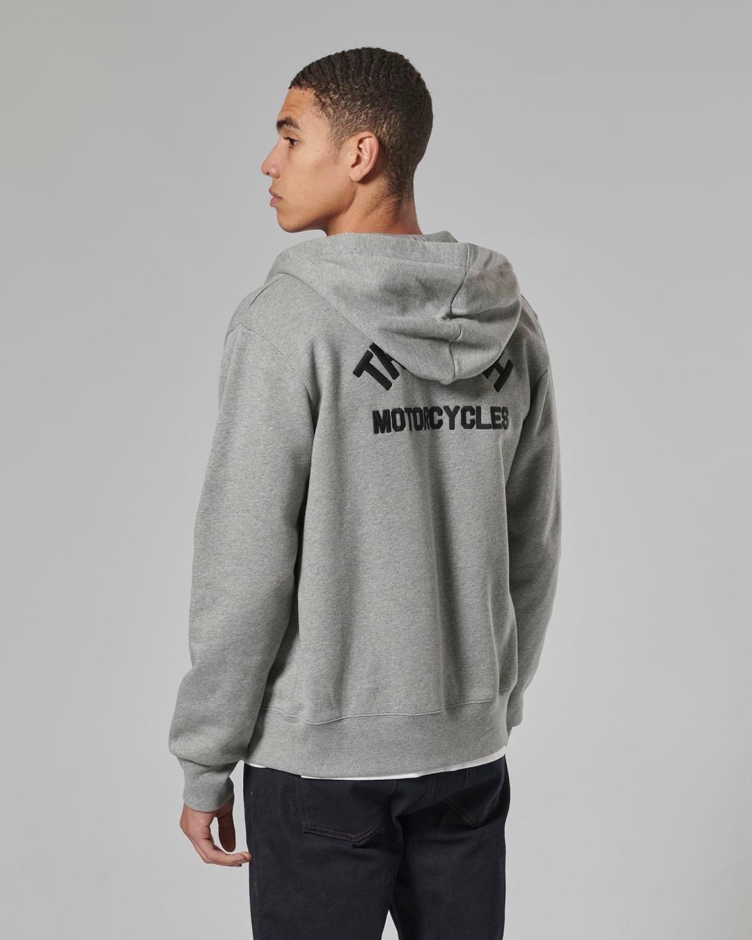 DOLAN FULL ZIP HOODIE GREY MARL XL image 2