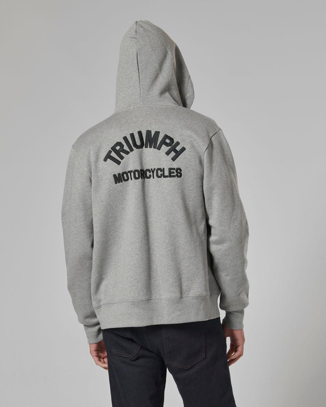 DOLAN FULL ZIP HOODIE GREY MARL XL image 1