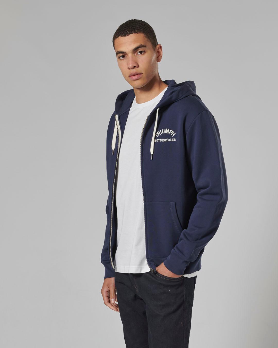 DOLAN FULL ZIP-SWEAT NAVY / BONE L image 3