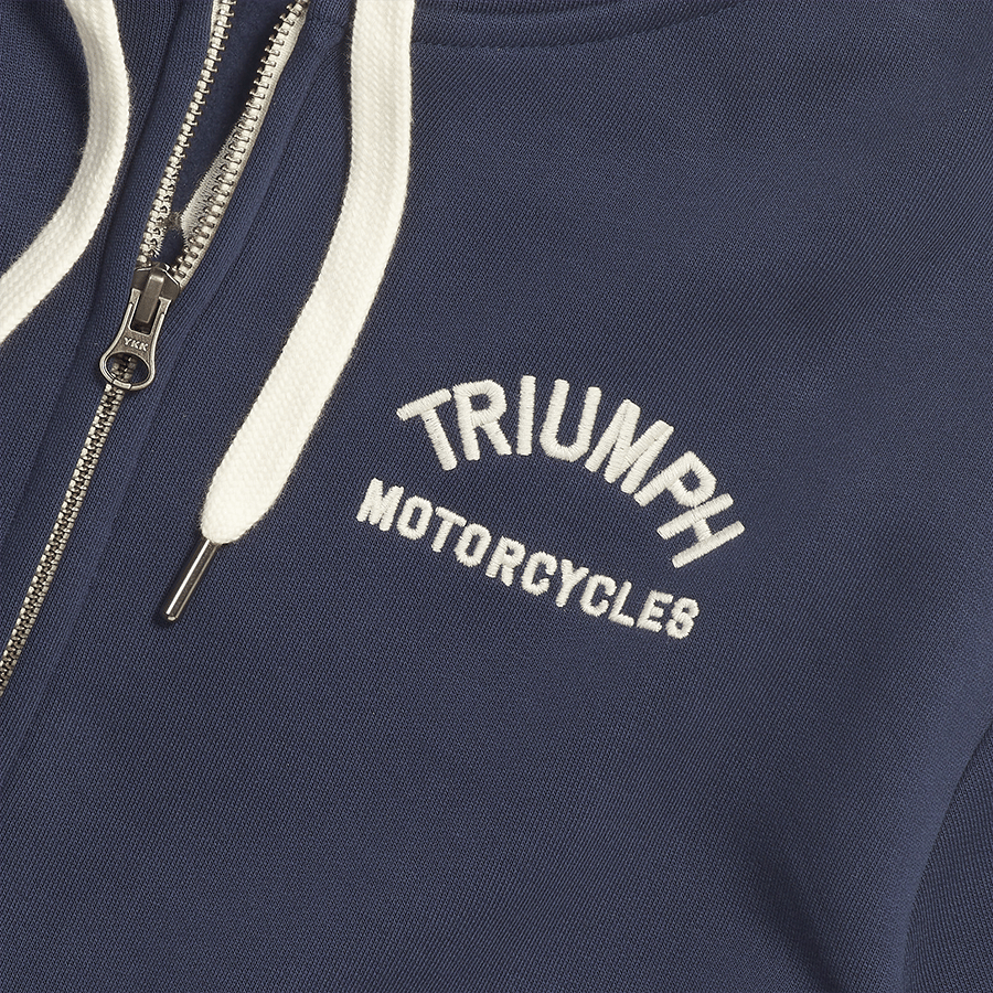 DOLAN FULL ZIP-SWEAT NAVY / BONE S image 5