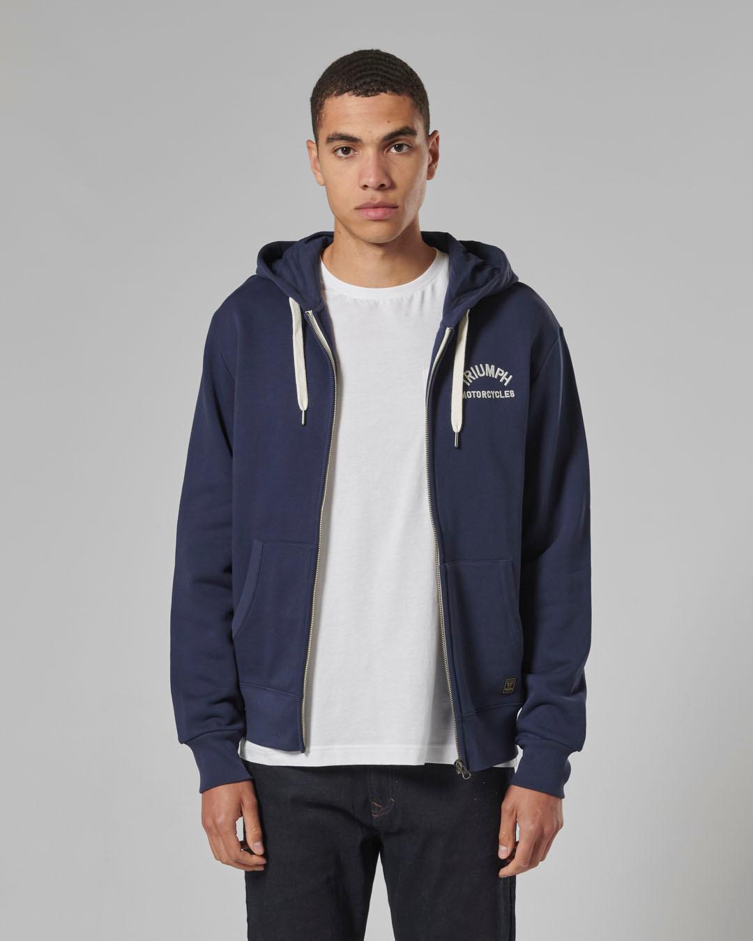 DOLAN FULL ZIP-SWEAT NAVY / BONE XL image 8