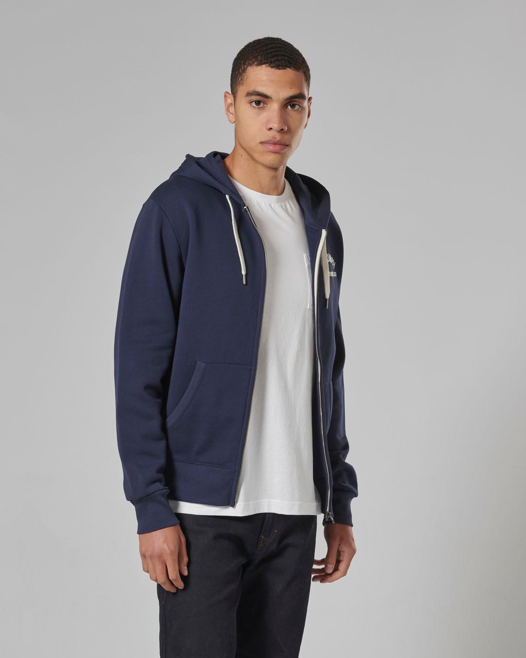 DOLAN FULL ZIP-SWEAT NAVY / BONE XXL image 7