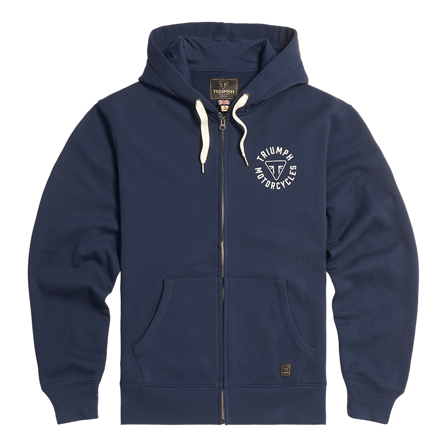 DIGBY FULL ZIP-HOODIE NAVY / BONE S image 3