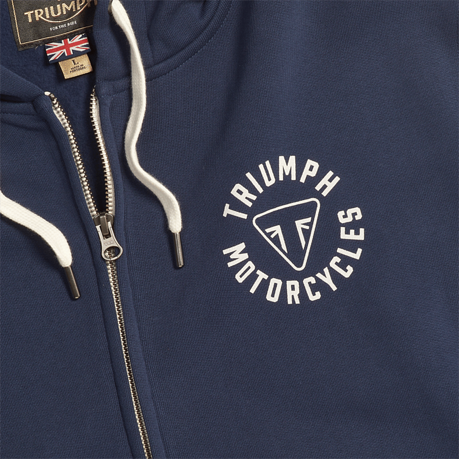 DIGBY FULL ZIP-HOODIE NAVY / BONE S image 2
