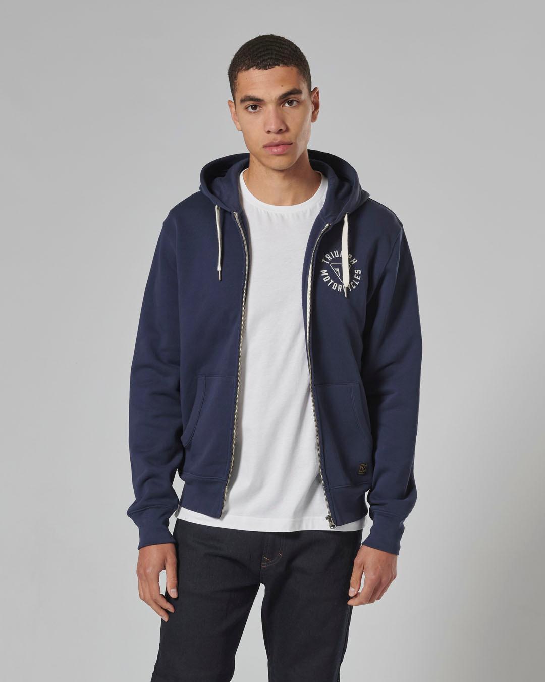 DIGBY FULL ZIP-HOODIE NAVY / BONE XL image 10