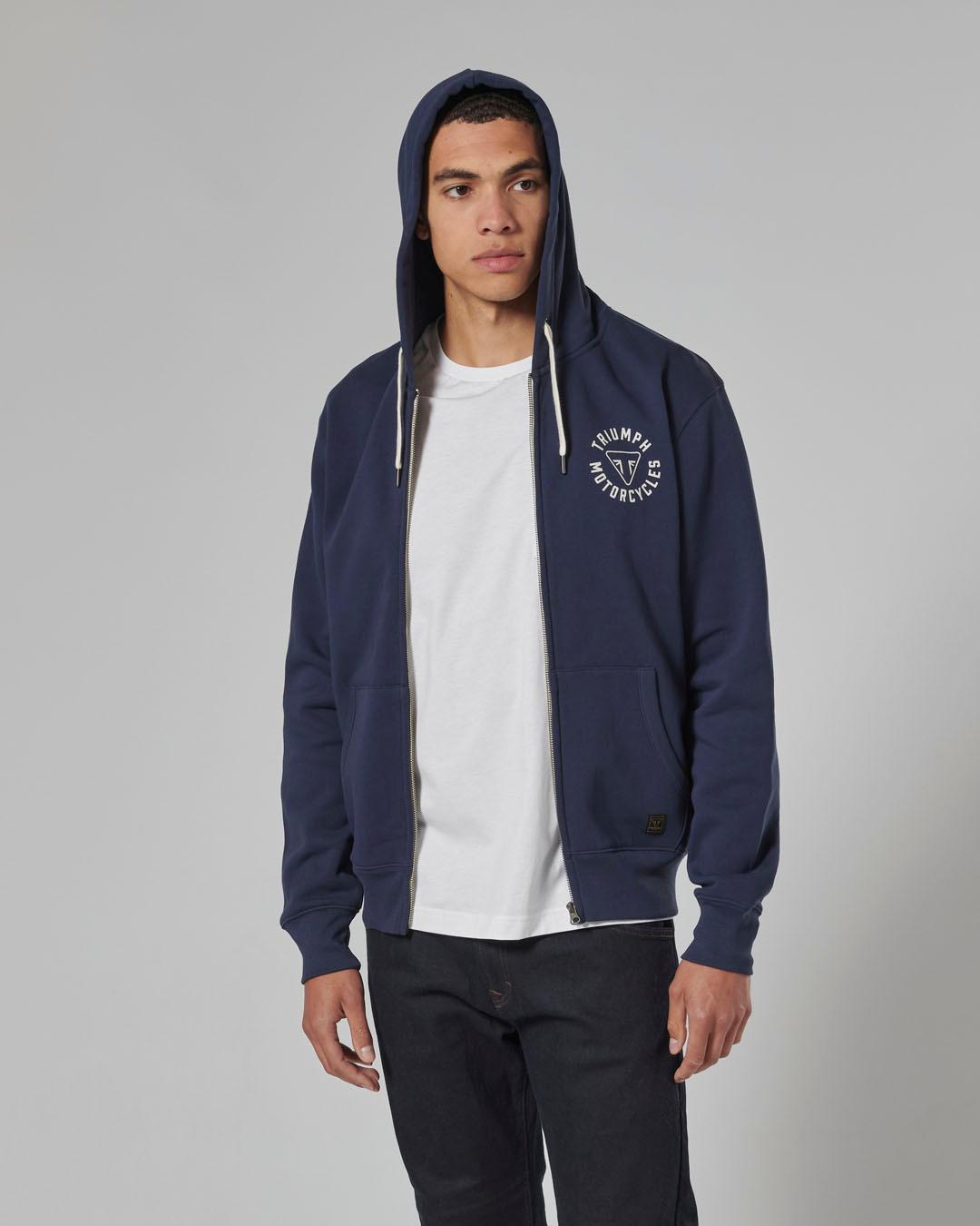 DIGBY FULL ZIP-HOODIE NAVY / BONE XXL image 7