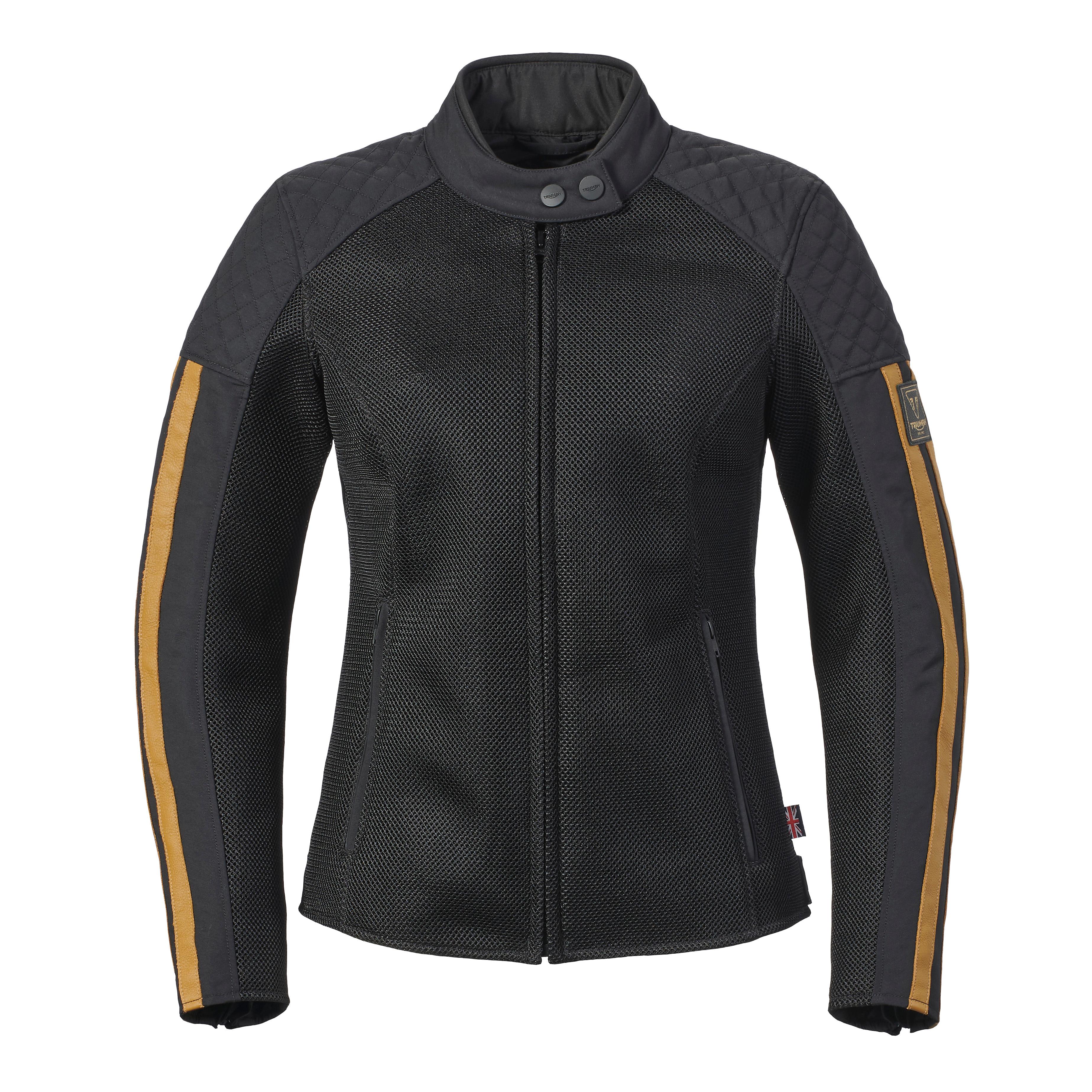LADIES BRADDAN RETRO MESH JACKET BLACK / GOLD M image 1