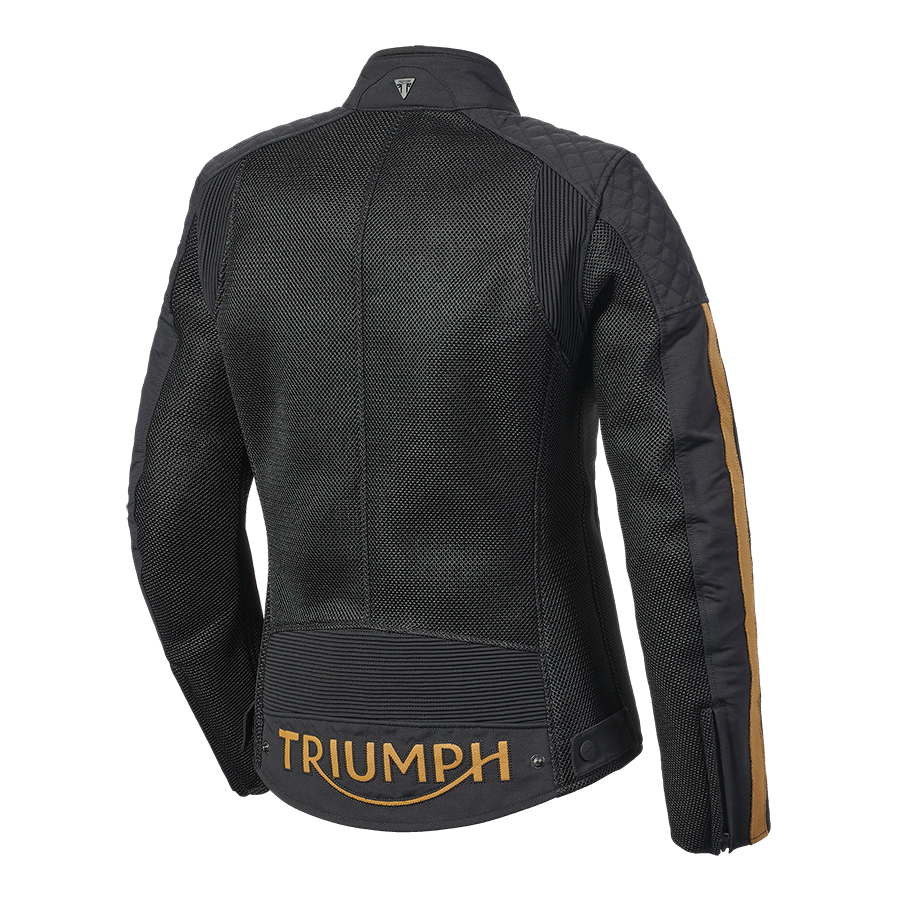 LADIES BRADDAN RETRO MESH JACKET BLACK / GOLD S image 8