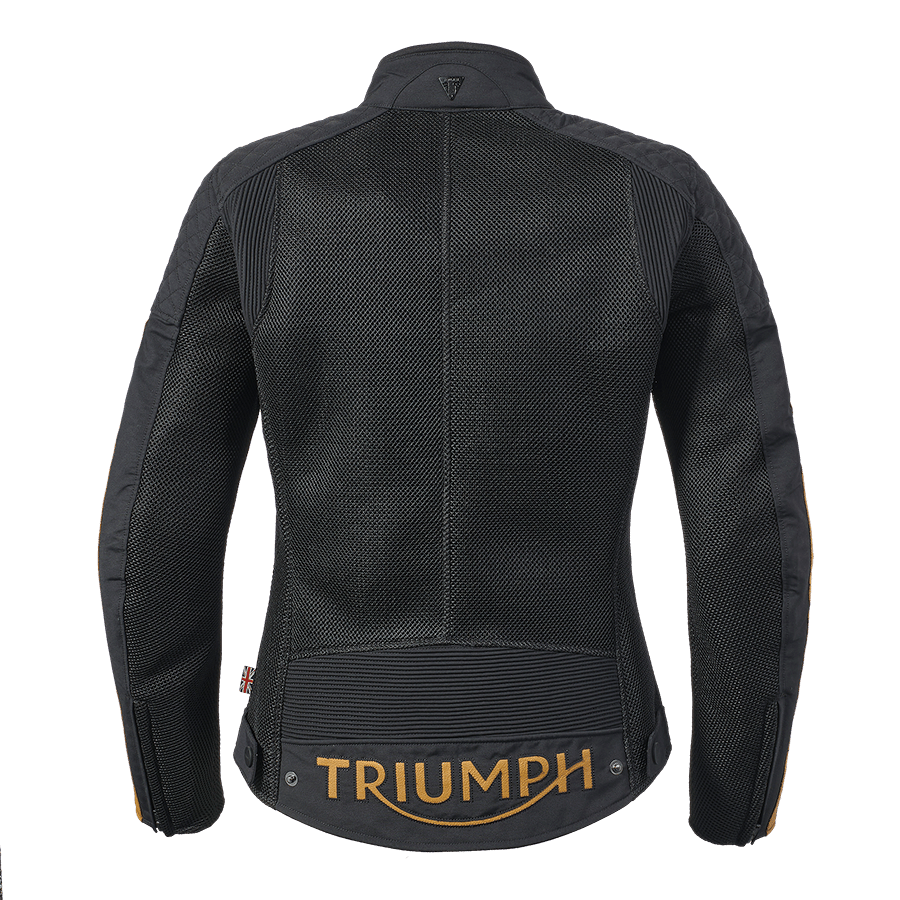 LADIES BRADDAN RETRO MESH JACKET BLACK / GOLD S image 16