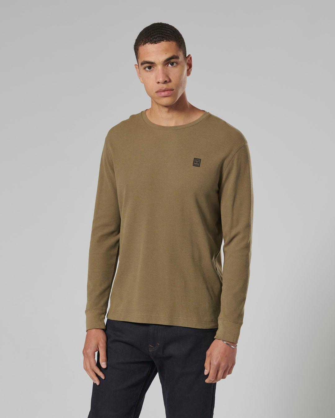 DEAN L/S WAFFLE KHAKI T-SHIRT L image 5