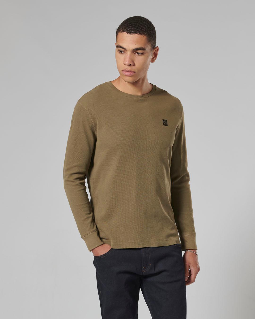 DEAN L/S WAFFLE KHAKI T-SHIRT XL image 7