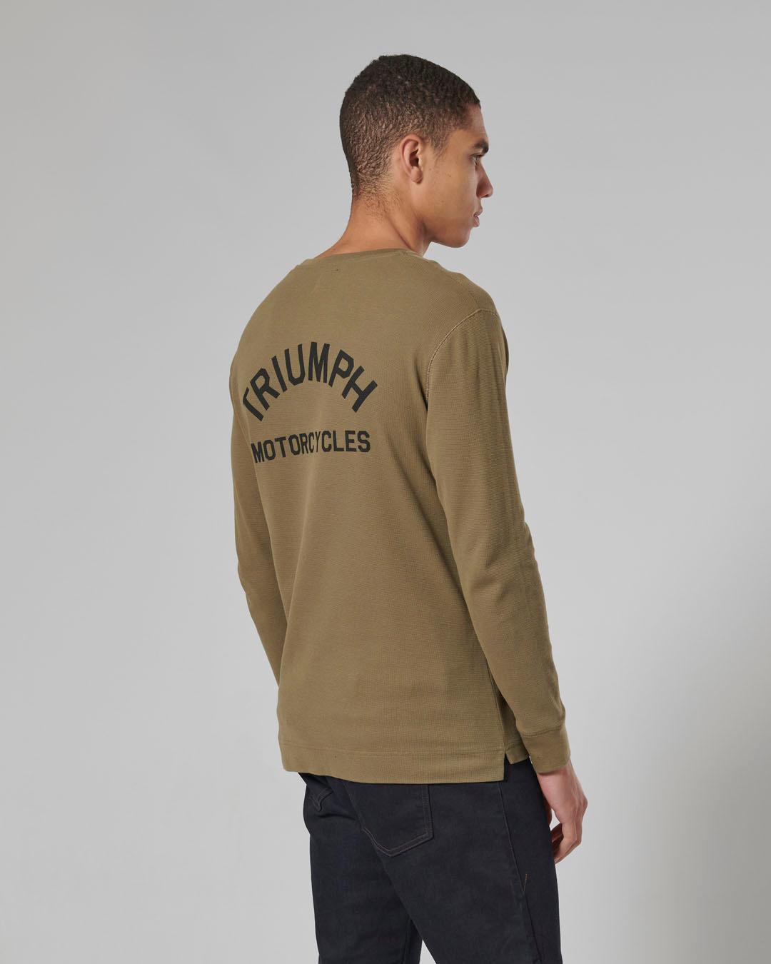 DEAN L/S WAFFLE KHAKI T-SHIRT photo 3