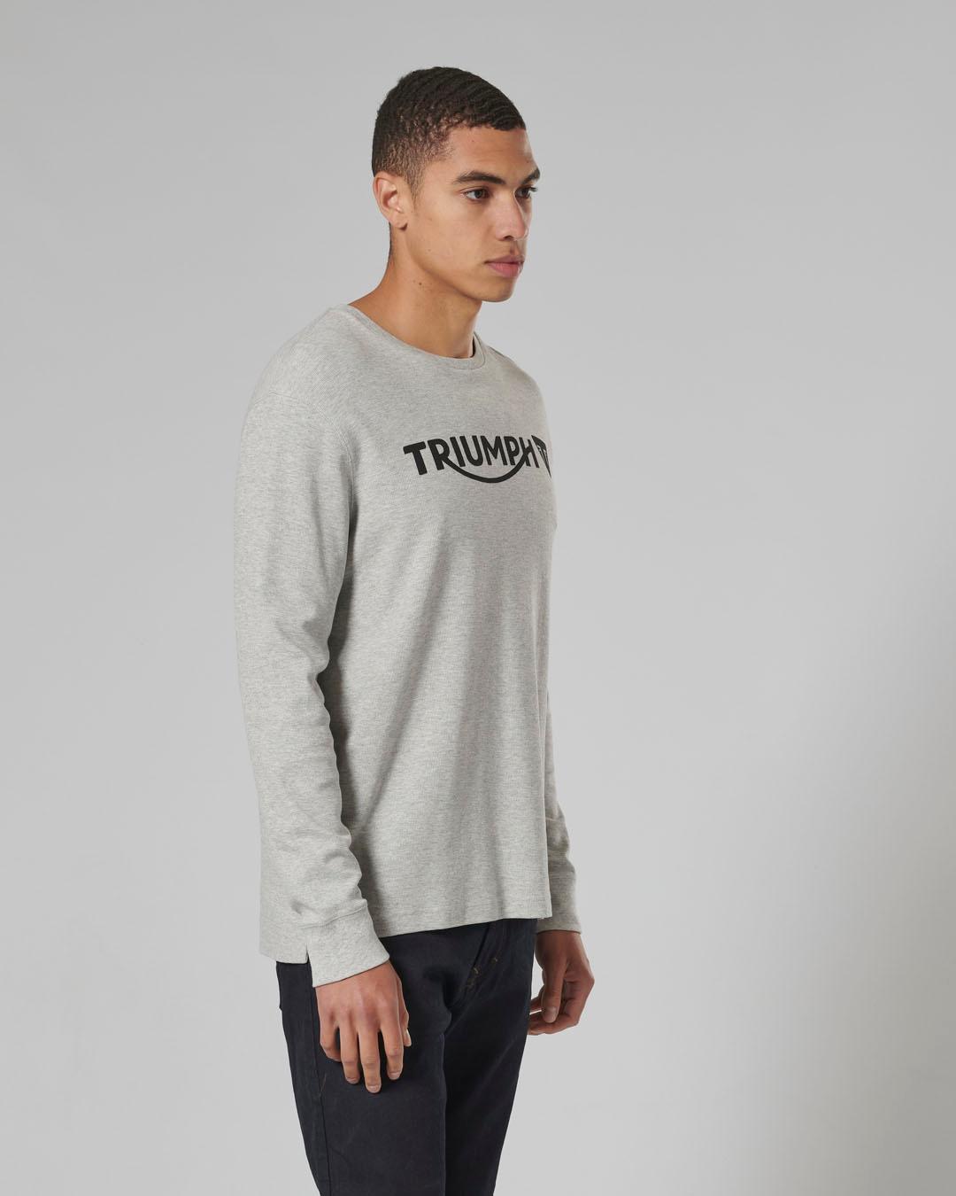 BETTMAN L/S WAFFLE T-SHIRT GREY MARL S image 7