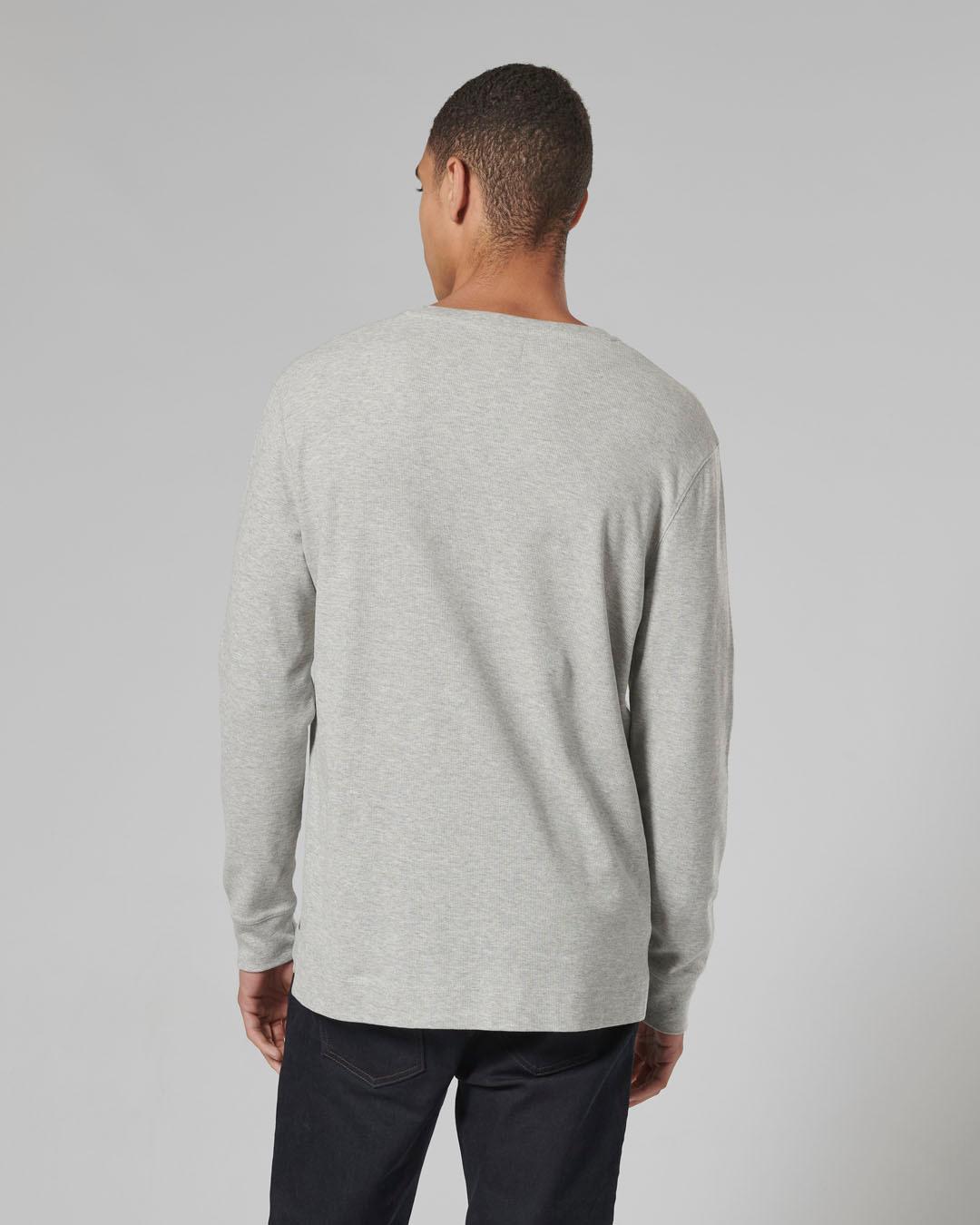BETTMAN L/S WAFFLE T-SHIRT GREY MARL XXL image 9