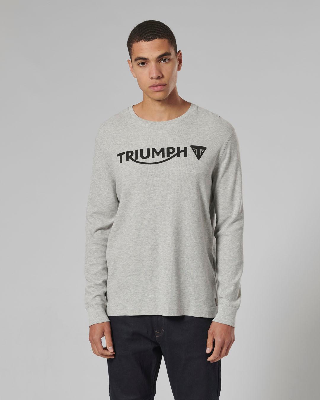 BETTMAN L/S WAFFLE T-SHIRT GREY MARL XXL image 7
