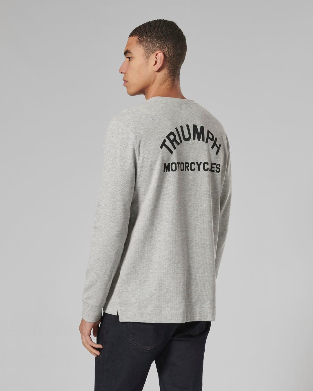 DEAN L/S WAFFLE T-SHIRT GREY MARL L image 4