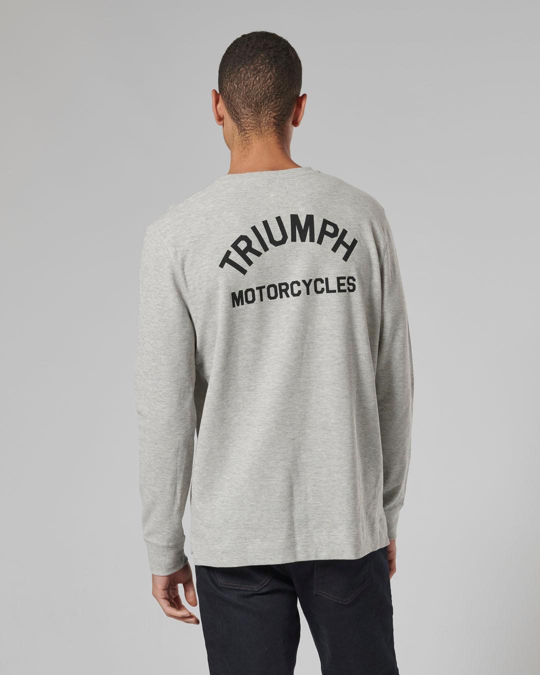 DEAN L/S WAFFLE T-SHIRT GREY MARL XL image 1