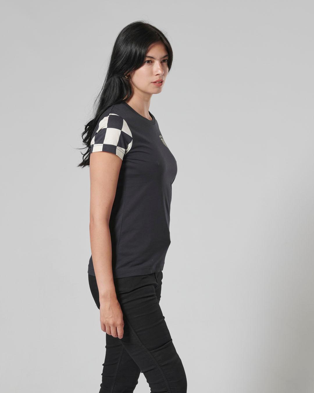 MARIE LADIES T-SHIRT BLACK / BONE XL image 7