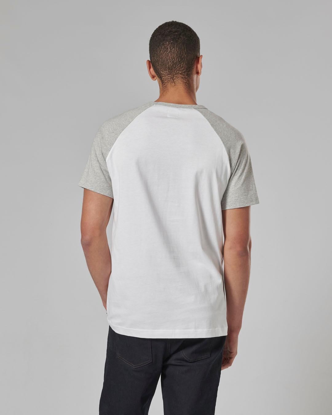 SALTERN T-SHIRT WHITE / GREY MARL XL image 5