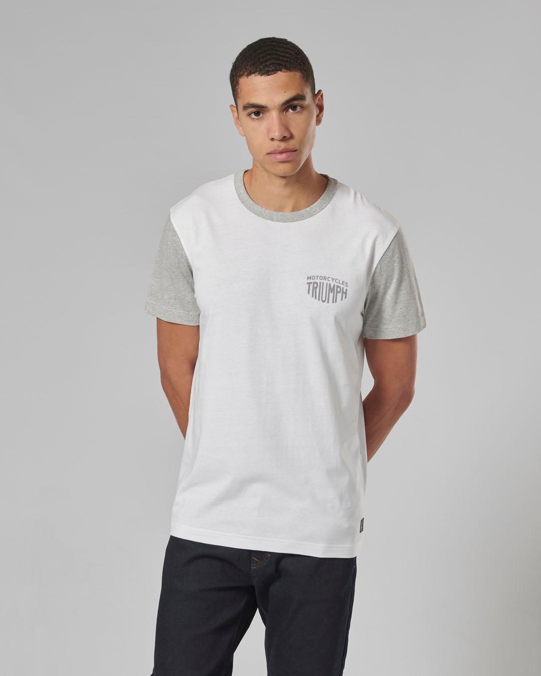 FENLAND T-SHIRT WHITE / GREY MARL S image 4
