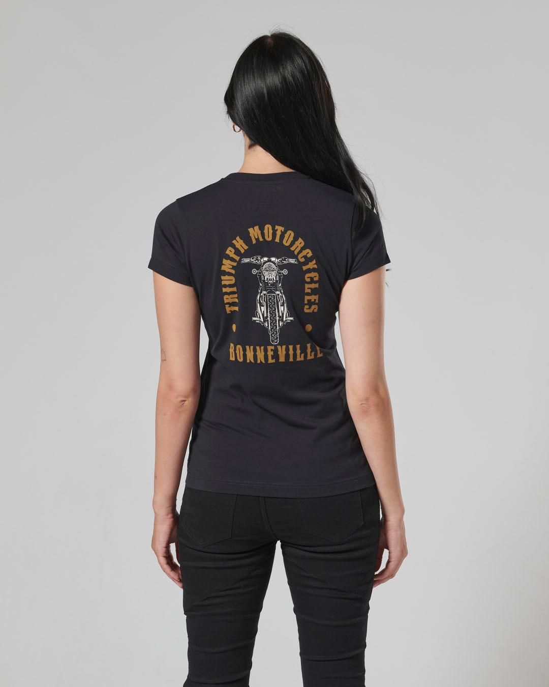 LADIES BONNEVILLE T120 T-SHIRT BLACK S image 9