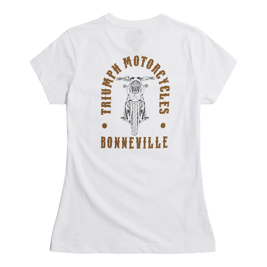 LADIES BONNEVILLE T120 T-SHIRT WHITE XL image 3