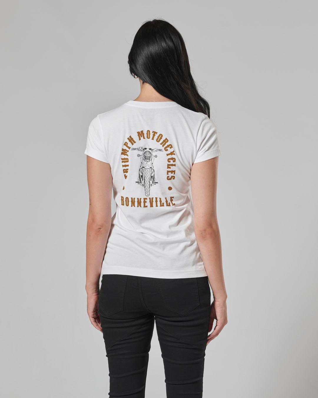 LADIES BONNEVILLE T120 T-SHIRT WHITE XL image 6